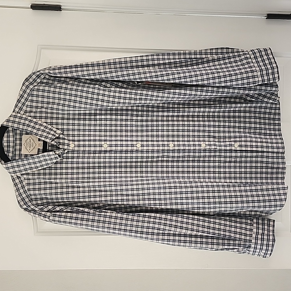 NWT • XXL • Blue Plaid Men's Button Up